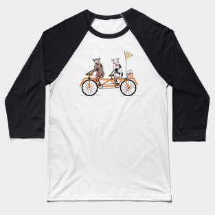 Cows on a tandem bike Baseball T-Shirt